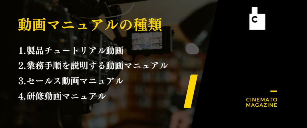 動画マニュアルの種類