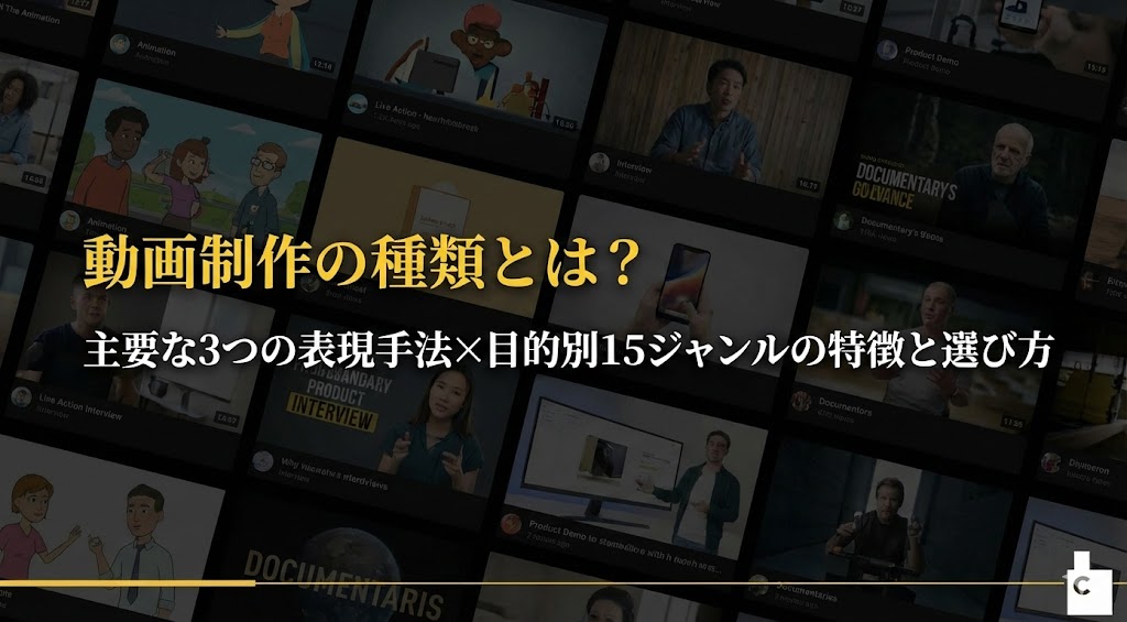 動画制作の種類の解説ページのトップ画像